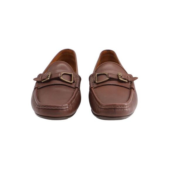 Pre Loved Ralph Lauren Vintage Leather Loafers Buckle Detail Men brown - Picture 3 of 6